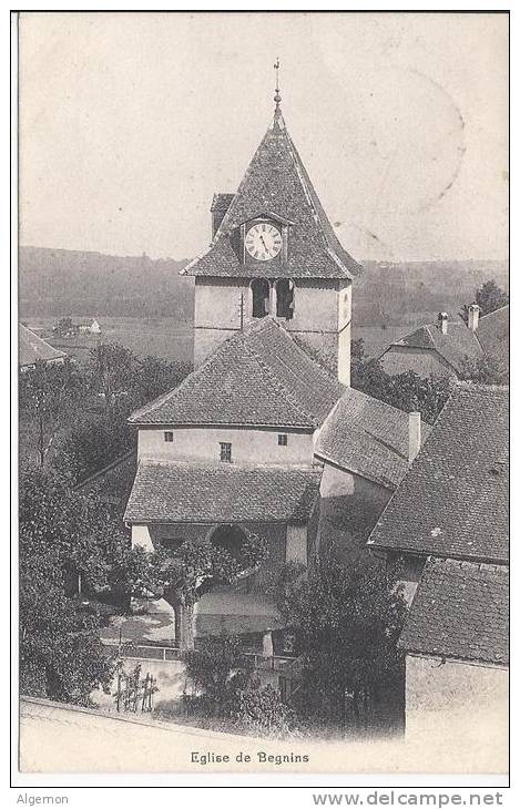 0600 - Eglise De Begnins + Cachet Bullet - Begnins