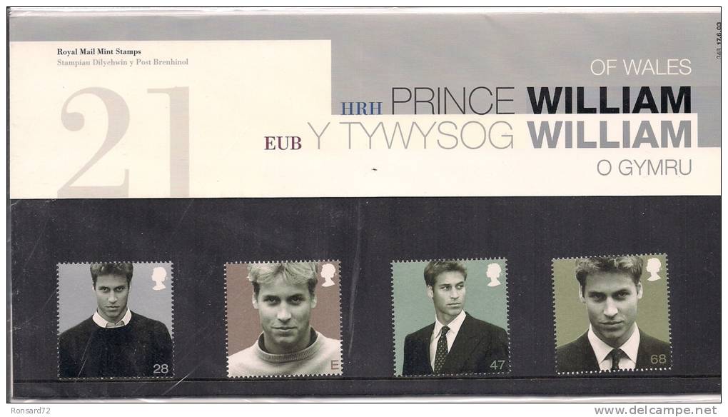 2003 - HRH Prince William Of Wales - Presentation Packs