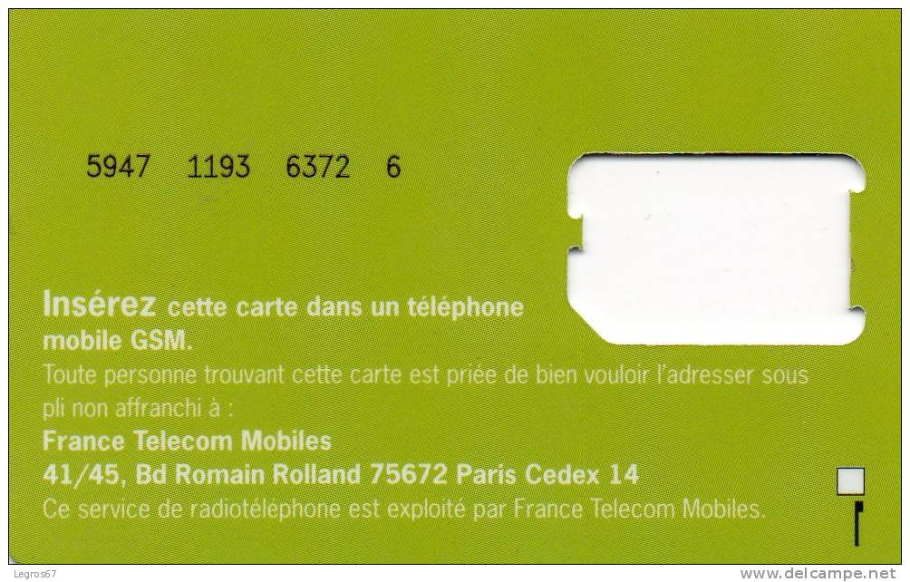 MOBICARTE SIM SANS PUCE - Mobicartes (GSM/SIM)