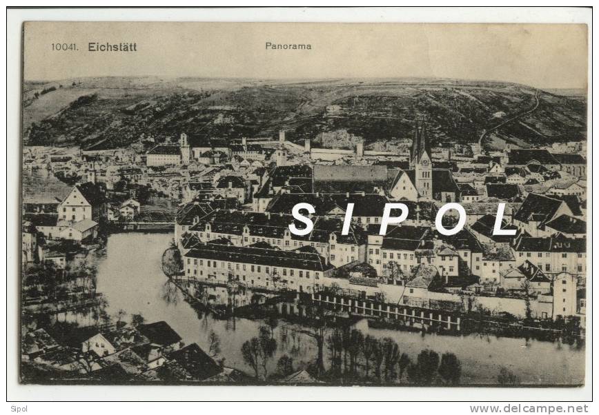 Eichstätt Panorama - 10041  Carte Dos Divisé Voyagé En 1915 Timbre Décollé  BE - Eichstaett