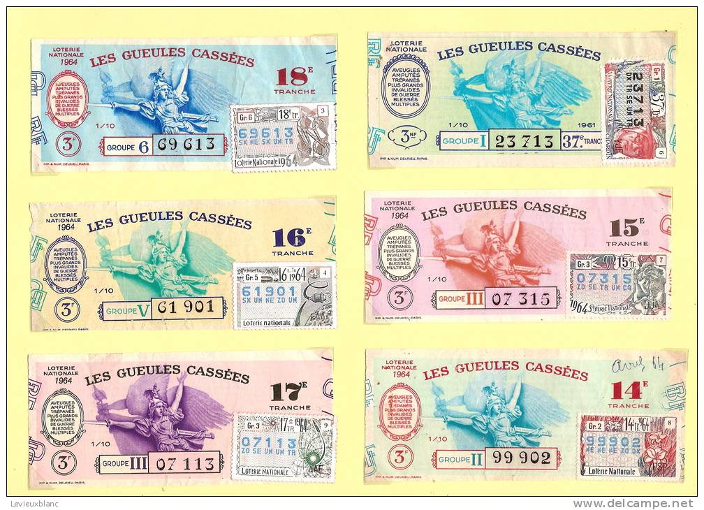 Loterie Nationale / Les Gueules Cassées/5de 1964 Et 1 De 1961          VP429 - Biglietti Della Lotteria