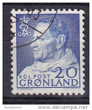 Greenland 1963 Mi. 52     20 (Ø) King König Frederik IX. (Cz. Slania) - Oblitérés