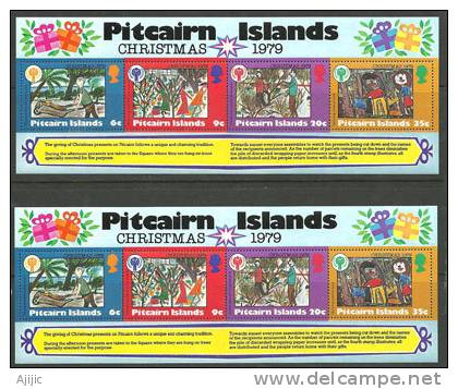ILE PITCAIRN.  Noel 1979.  2 BF Neuf **  Nr 5 .  1 Ere Qualité. Cote 9.00 € - Pitcairn Islands