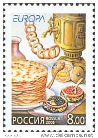 Russia 2005 - One Gastronomy Europa-CEPT 2005 Europa Issue Programe Food Culture Stamp MNH Michel 1261 - 2005