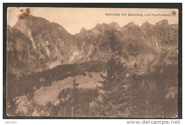 SENNISALP Mit GAMSBERG Und Faulfistkette Wallenstadt 1916 - Gams