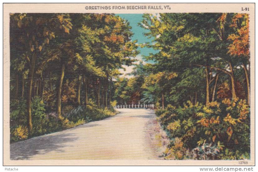 Greetings From Beecher Falls Vermont - 2 Scans - VG Condition - Other & Unclassified