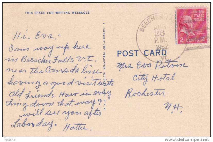 Greetings From Beecher Falls Vermont - 2 Scans - VG Condition - Andere & Zonder Classificatie