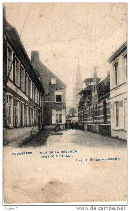 BELGIQUE - MEULEBEKE - Rue De La Régence ( Sallissure, Petit Pli Dans Un Angle) - Meulebeke