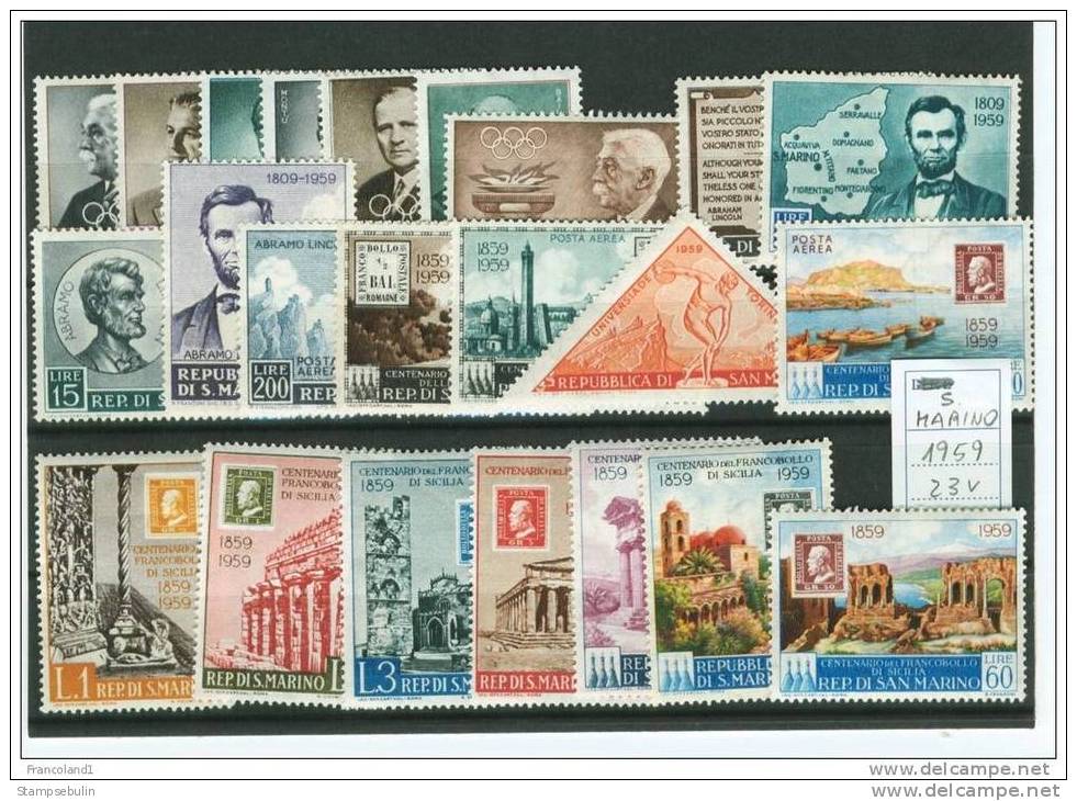 1959 COMPLETE YEAR PACK MNH ** - Full Years