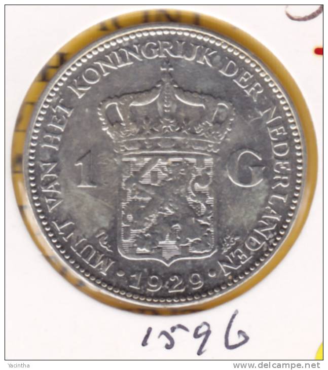 @Y@  Nederland   1  Gulden    Wilhelmina  1929  Zf  (1596) - 10 Cent
