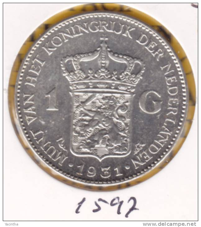 @Y@  Nederland   1  Gulden    Wilhelmina  1931 Zf  (1597) - 10 Cent