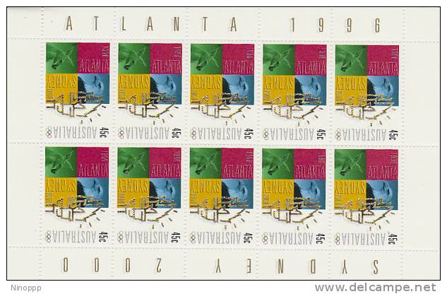 Australia 1996  Atlanta To Sydney Handover Sheetlet MNH - Fogli Completi