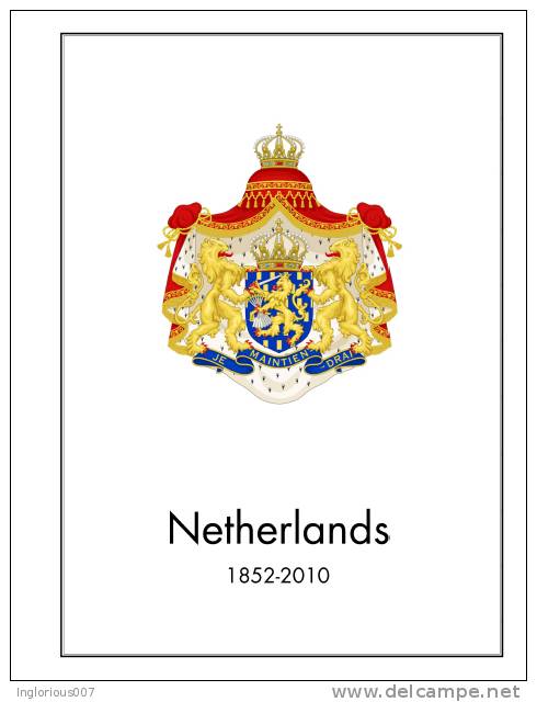 NETHERLANDS STAMP ALBUM PAGES 1852-2011 (332 Color Illustrated Pages) - Inglés