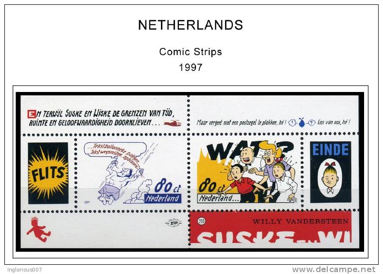 NETHERLANDS STAMP ALBUM PAGES 1852-2011 (332 color illustrated pages)