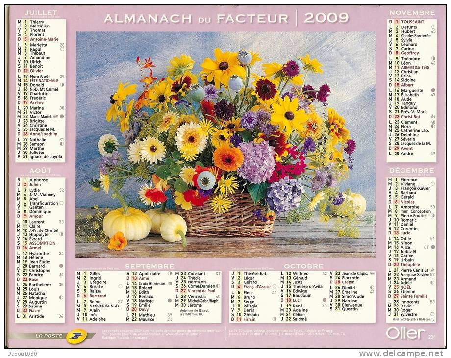 ALMANACH DES PTT  2009 RHONE - Grand Format : 2001-...