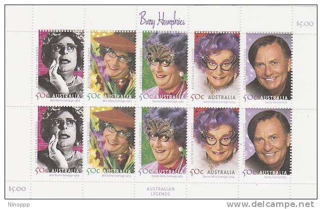 Australia 2006 Barry Humphries  Sheetlet MNH - Sheets, Plate Blocks &  Multiples