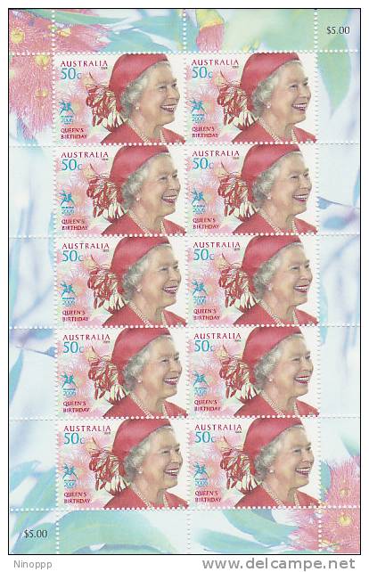 Australia 2006 Queen Elizabeth II  Birthday  Sheetlet MNH - Feuilles, Planches  Et Multiples