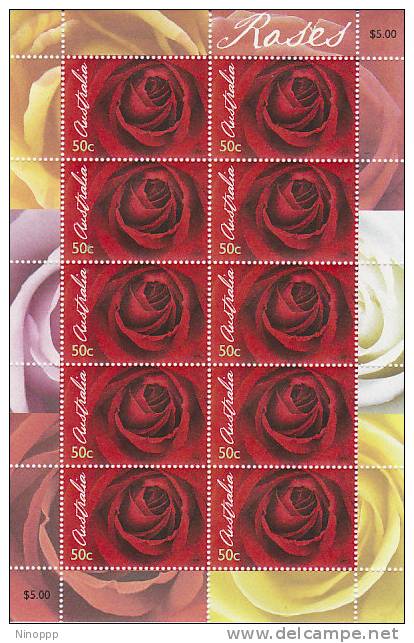 Australia 2006 Red Roses  Sheetlet MNH - Sheets, Plate Blocks &  Multiples