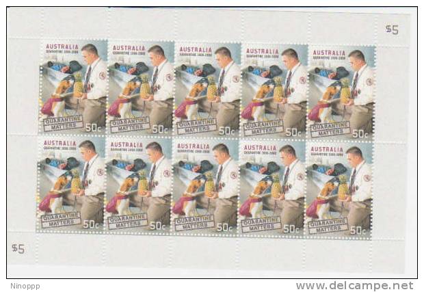 Australia 2008 100 Years Of Quarantine Sheetlet MNH - Sheets, Plate Blocks &  Multiples