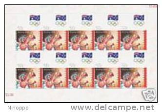 Australia 2008 Beijing Olympic Games Sheetlet MNH - Sheets, Plate Blocks &  Multiples