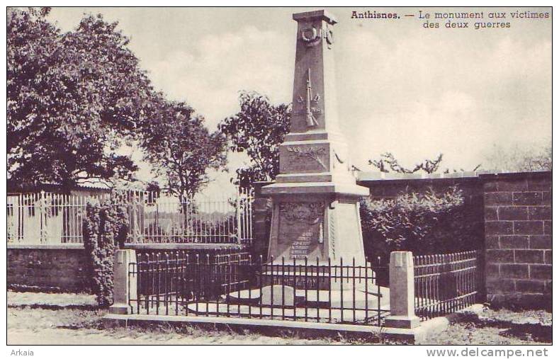 ANTHISNES = Le Monument Aux Victimes Des Deux Guerres (edit. A. Smetz, St-Servais) Vierge - Anthisnes