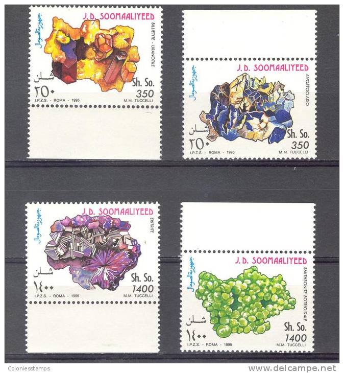 (S0411) SOMALIA, 1995 (Minerals). Complete Set. Mi ## 555-558. MNH** - Somalia (1960-...)