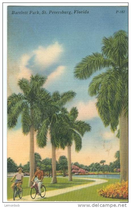 USA, Bartlett Park, St. Petersburg, Florida, Unused Linen Postcard [P8203] - St Petersburg