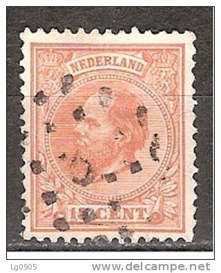 NVPH Nederland Netherlands Pays Bas Niederlande 23 TOP CANCEL AMSTERDAM (5) ; Koning King Roy Rei Willem III 1872 - Oblitérés