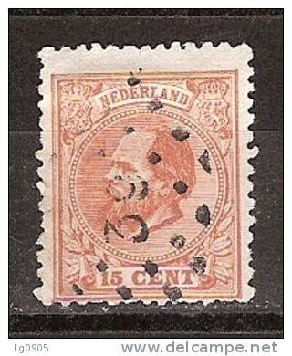 NVPH Nederland Netherlands Pays Bas Niederlande 23 TOP CANCEL GOES (39) ; Koning King Roy Rei Willem III 1872 - Oblitérés