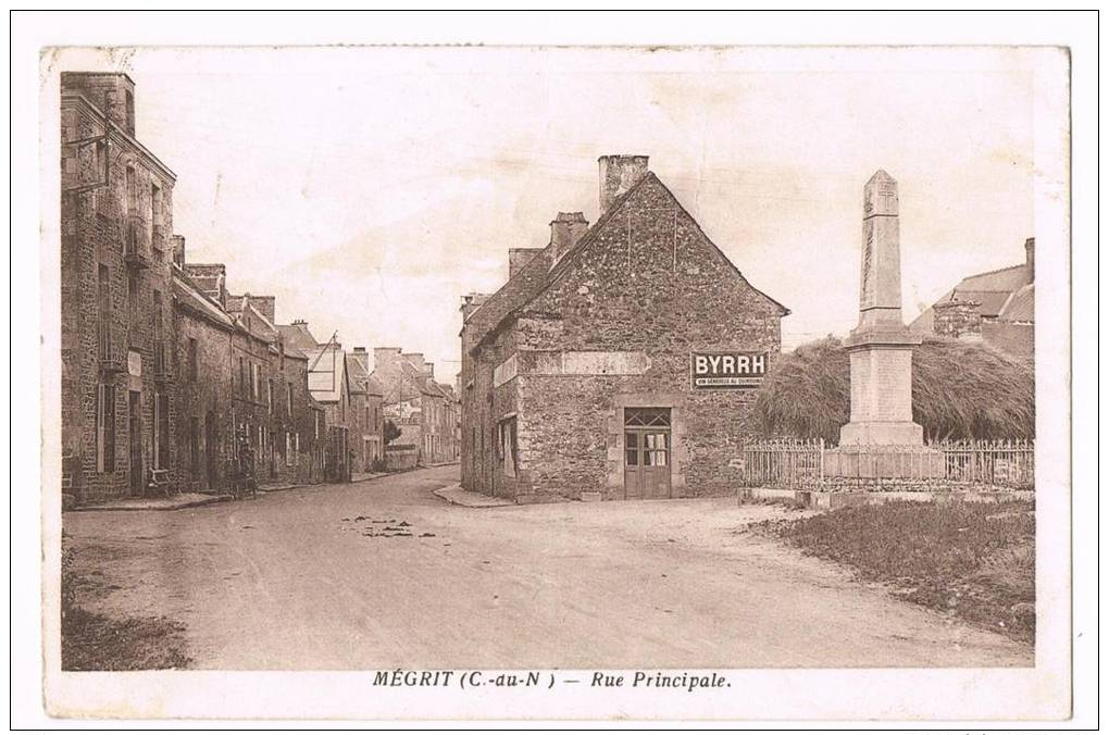 Mégrit  Rue Principale    Pub  Byrrh - Autres & Non Classés