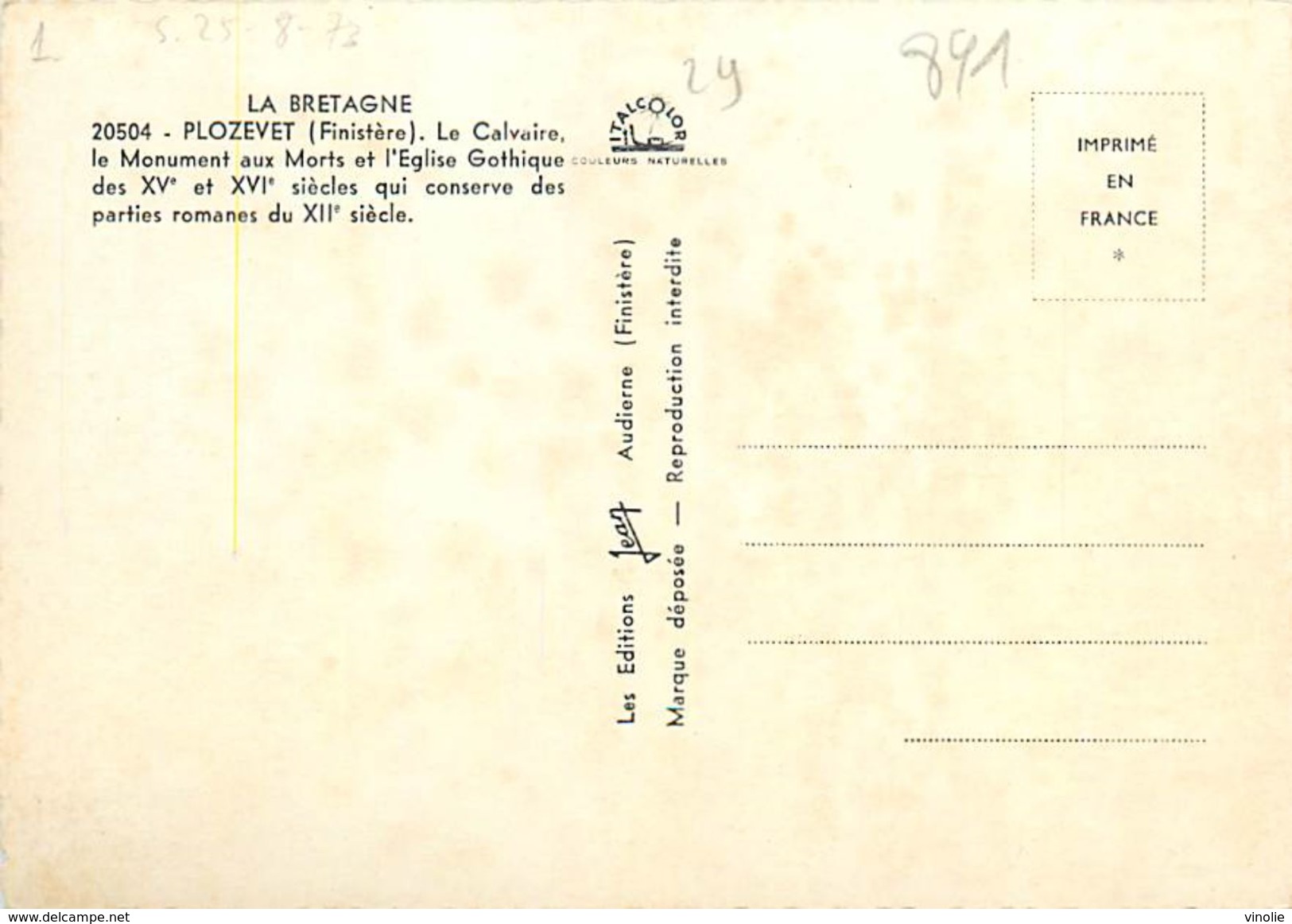 Finistère : Réf : C-12-891 :  Plozevet - Plozevet