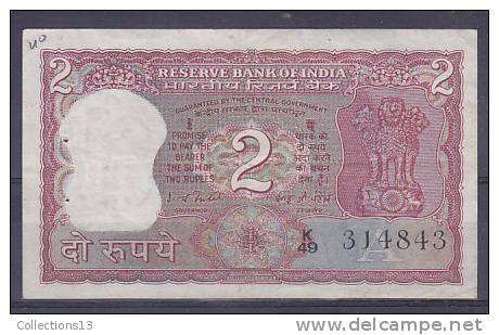 INDE - 1 Billet De 1 Rupee (1980) + 1 Billet De 2 Rupees + 1 Billet De 5 Rupees - Indien