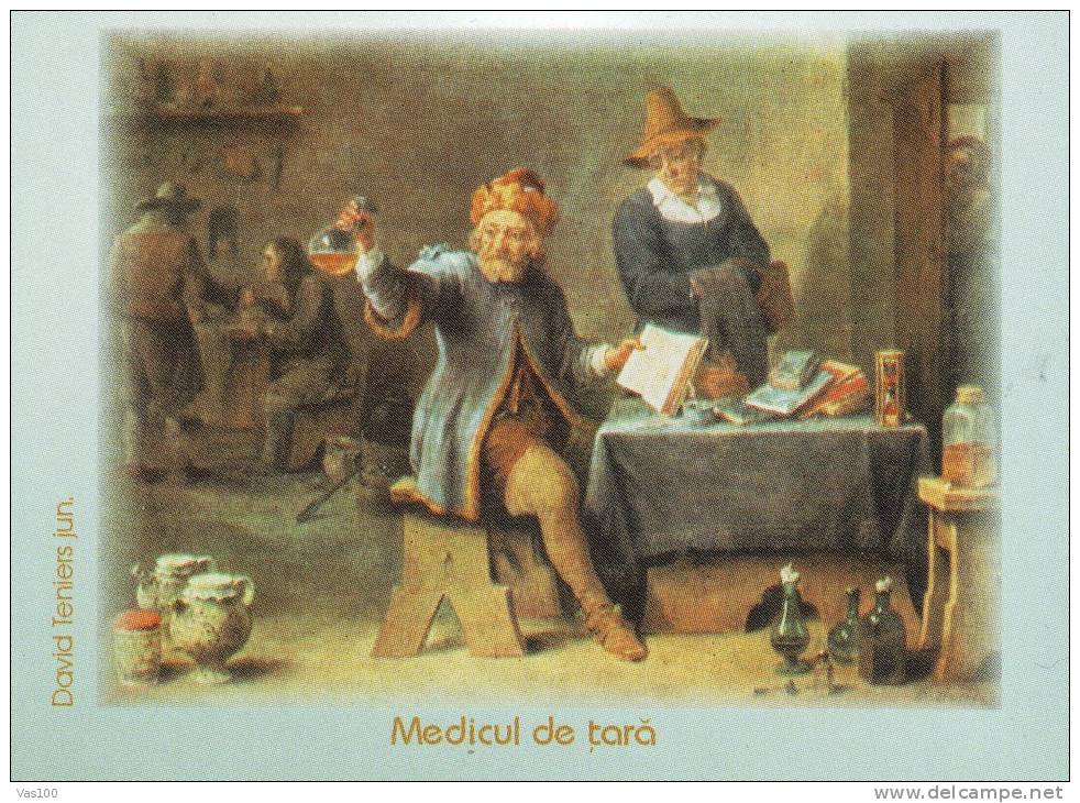 COUNTRYSIDE DOCTOR, 2003, CARD STATIONERY, ENTIER POSTAL, OBLITERATION CONCORDANTE, ROMANIA - Esperanto