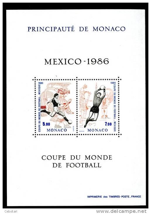 MONACO 1986** - COPPA DEL MONDO MEXICO 1986 - FOGLIETTO - 1986 – Mexico