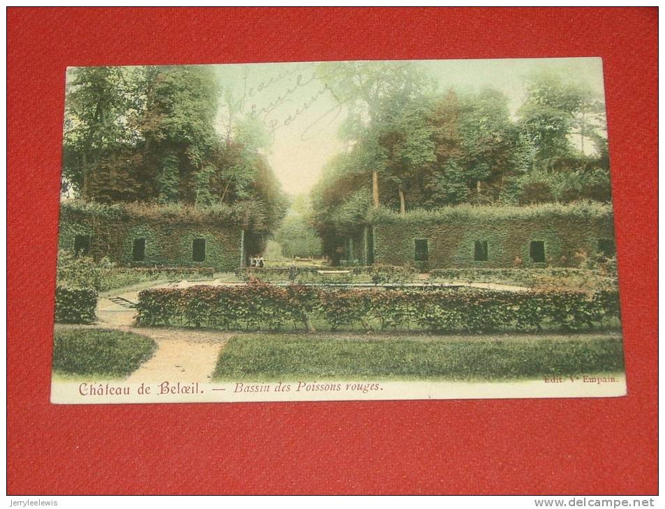 BELOEIL  -  Bassin Des Poissons Rouges    -  1910   - ( 2 Scans ) - Beloeil