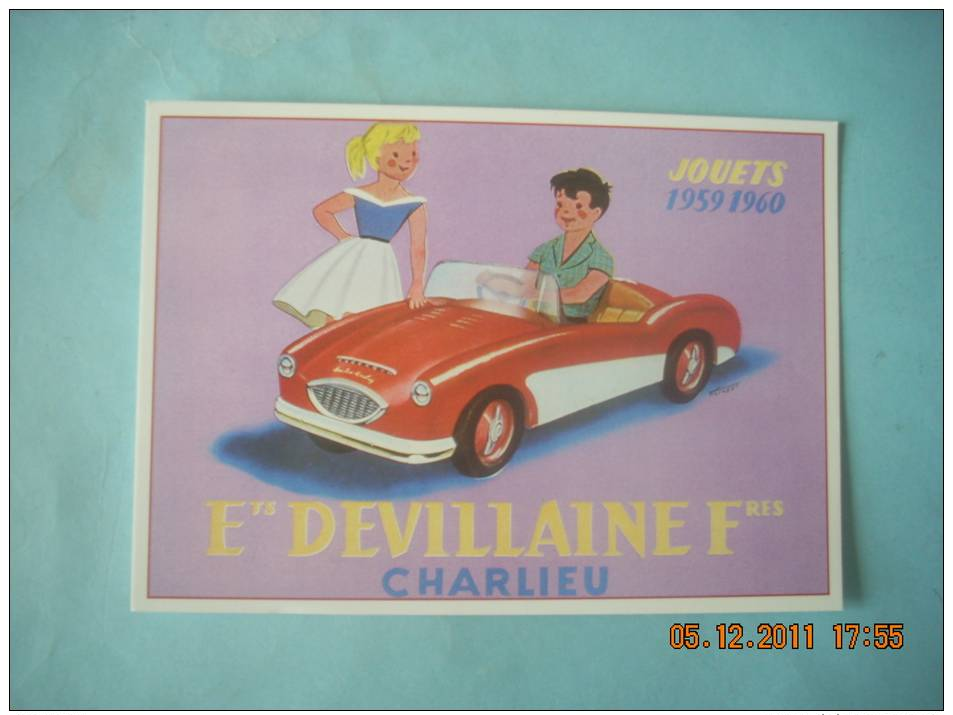 CLO  10   CHARLIEU  42   JOUETS  AUTO 1959/1960  ETS DEVILLAINE    CHARLIEU Automobile - Jeux Et Jouets