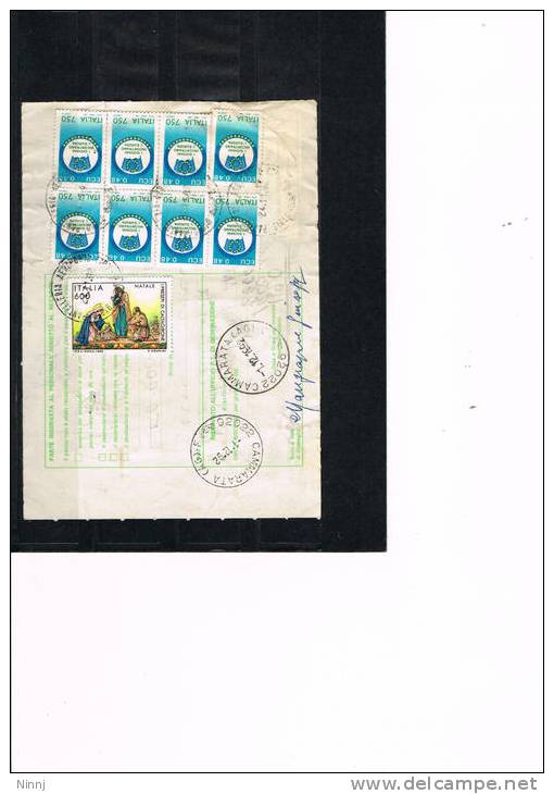 13)Italia Storia Postale Bollettino Spedizione 24.11.92 Pantelleria(TP)/Cammarata (AG) Affr. 8 X £.750+ £.600 - 1991-00: Poststempel