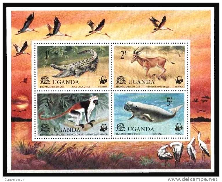 (002) Uganda  WWF / Animals / Animaux / Tiere / Dieren / Fauna / Sheet / Bf / Bloc  ** / Mnh  Michel BL 8 - Ouganda (1962-...)