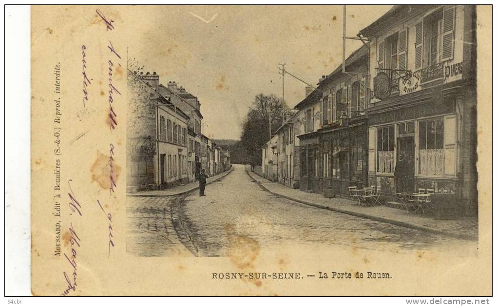 CPA (78)  ROSNY SUR SEINE      La Porte De Rouen (tachée) - Rosny Sur Seine