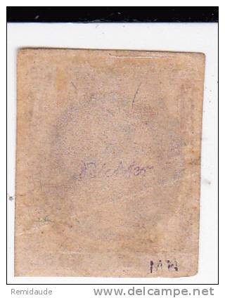 NAPOLEON III - RARE YVERT N°18a - 1F CARMIN FONCE SIGNE RICHTER + ATTESTATION VON DER WEID - DEFECTUEUX - COTE = 4500 EU - 1853-1860 Napoleon III