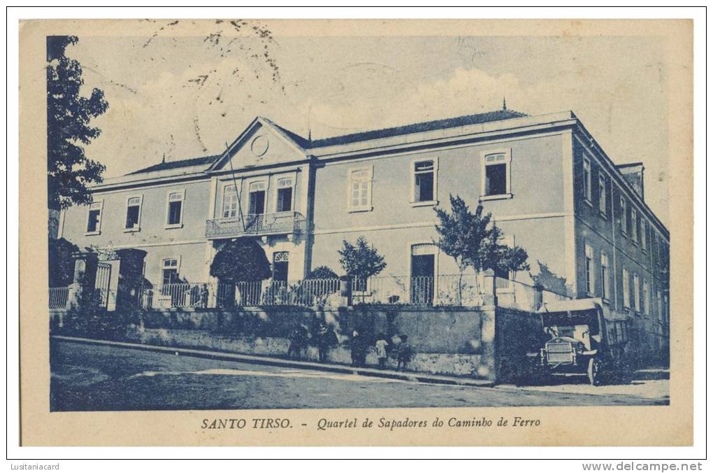 PORTUGAL - SANTO TIRSO - Quartel De Sapadores Do Caminho De Ferro Carte Postale - Sapeurs-Pompiers