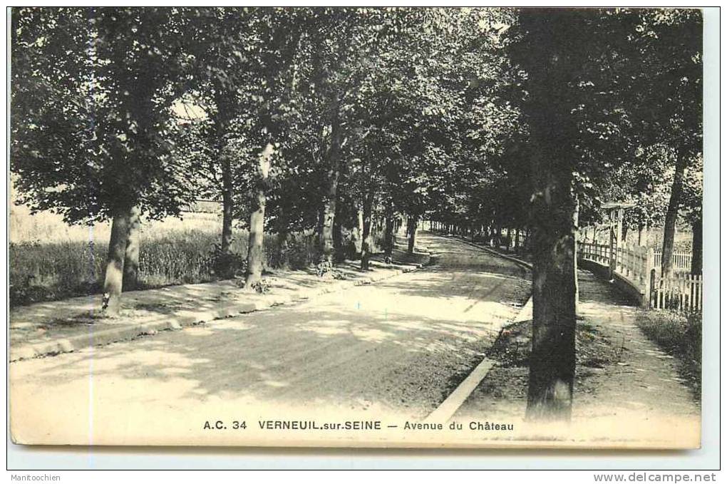 DEP 78 VERNEUIL SUR SEINE AVENUE DU CHATEAU - Verneuil Sur Seine