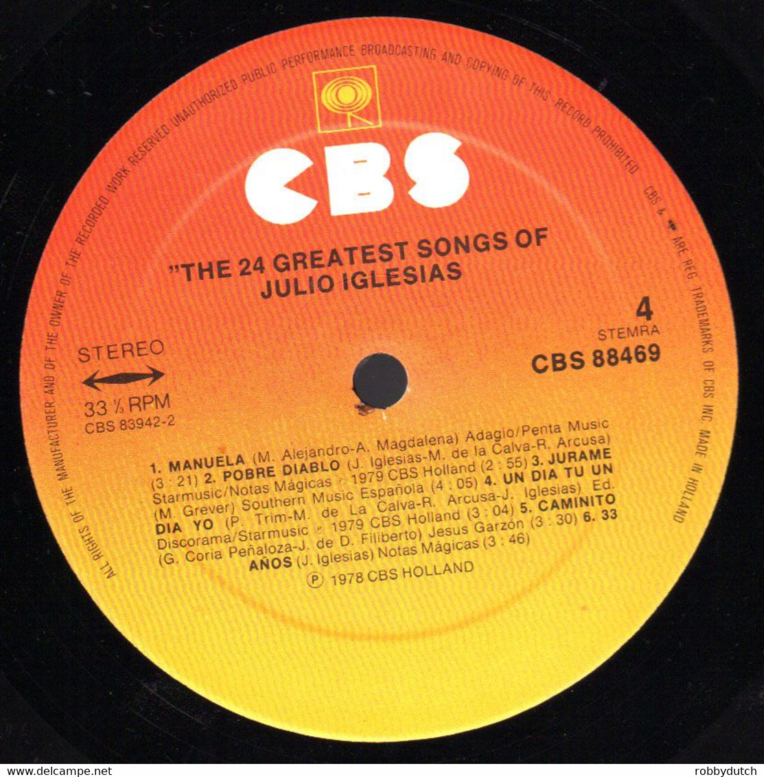 * 2LP *  JULIO IGLESIAS - THE 24 GREATEST SONGS (Holland 1978)