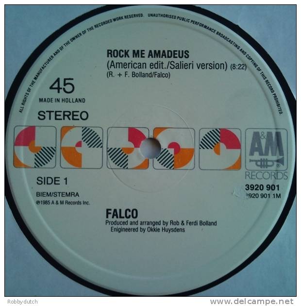 * 12" Maxi EP *  FALCO - ROCK ME AMADEUS - 45 T - Maxi-Single