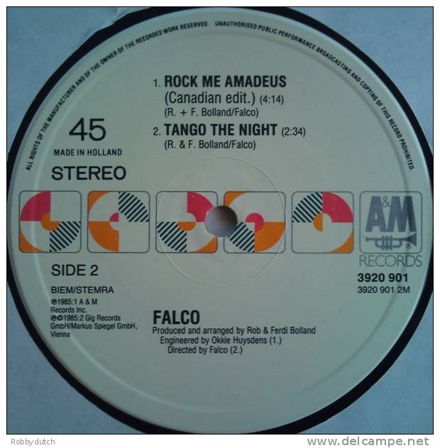 * 12" Maxi EP *  FALCO - ROCK ME AMADEUS - 45 T - Maxi-Single