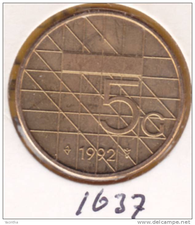 @Y@  Nederland    5 Gulden   1992  UNC   (1637) - 1980-2001 : Beatrix