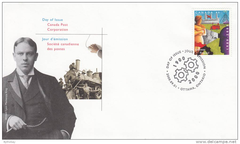 Canada FDC Scott #1866 46c Images Of Labour And Industry - Department Of Labour Centennial - 1991-2000