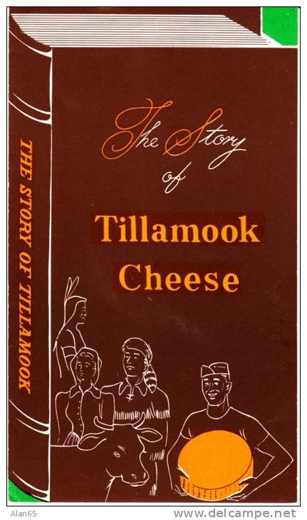 Tillamook (Oregon) Cheddar Cheese Folded Pamphlet/Postal 'Story Of Tillamook Cheese', Nice Graphics - Andere & Zonder Classificatie