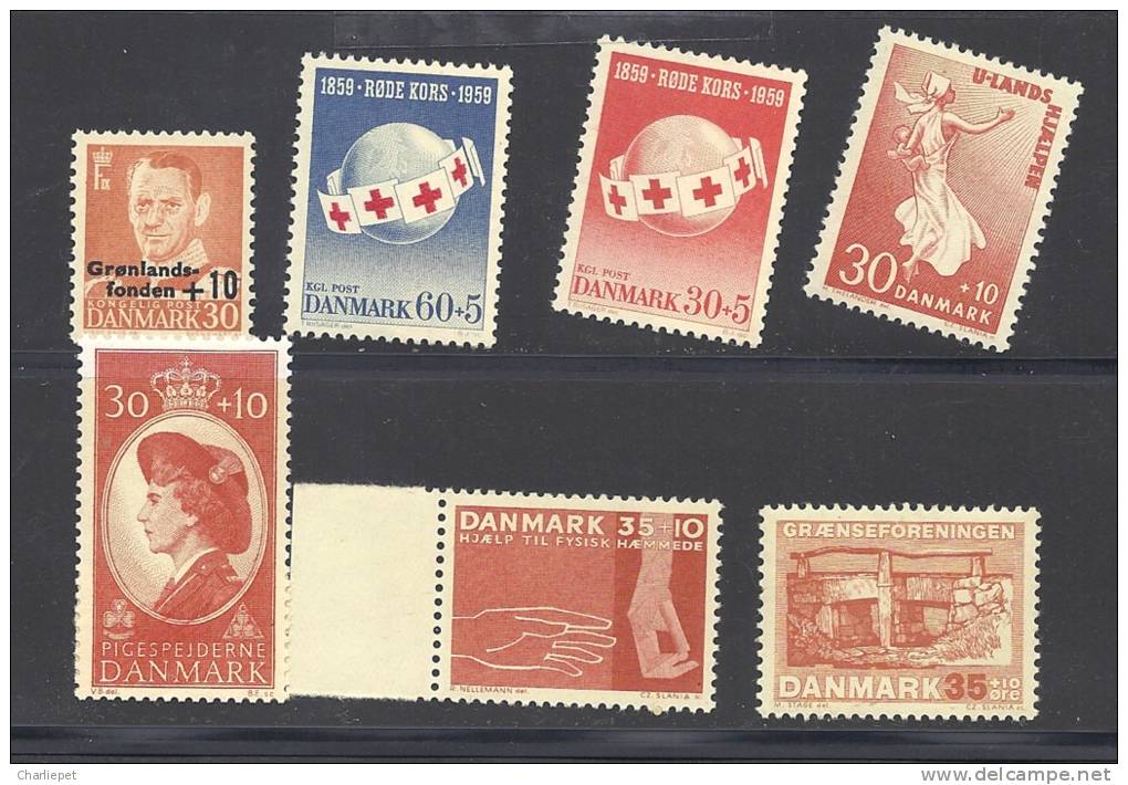 Denmark Scott # B 25,B26,B27,B28,B29,B30,B3 1 MNH  Catalogue $5.70 - Neufs