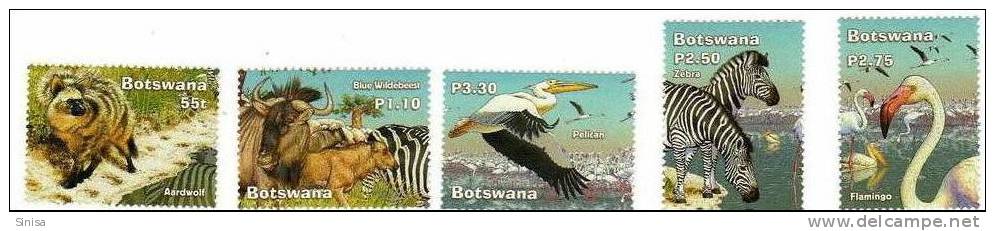 Botswana / Wild Animals / Birds / Flamingo / Zebras - Botswana (1966-...)